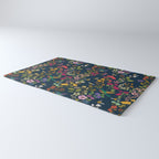 Hummingbirds and Bees {Deep Blue} Rug Gallery Image 3