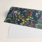 Hummingbirds and Bees {Deep Blue} Wrapping Paper Gallery Image 2
