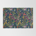 Hummingbirds and Bees {Deep Blue} Rug Gallery Image 2
