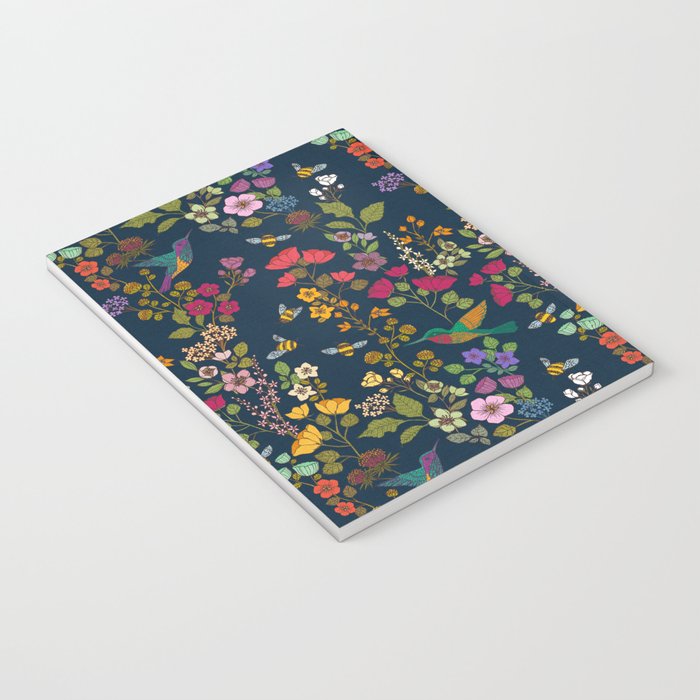 Hummingbirds and Bees {Deep Blue} Notebook Gallery Image 3