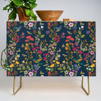 Hummingbirds and Bees {Deep Blue} Credenza Gallery Image 1