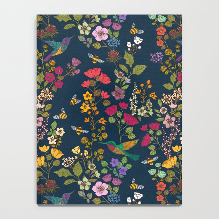Hummingbirds and Bees {Deep Blue} Notebook Gallery Image 4