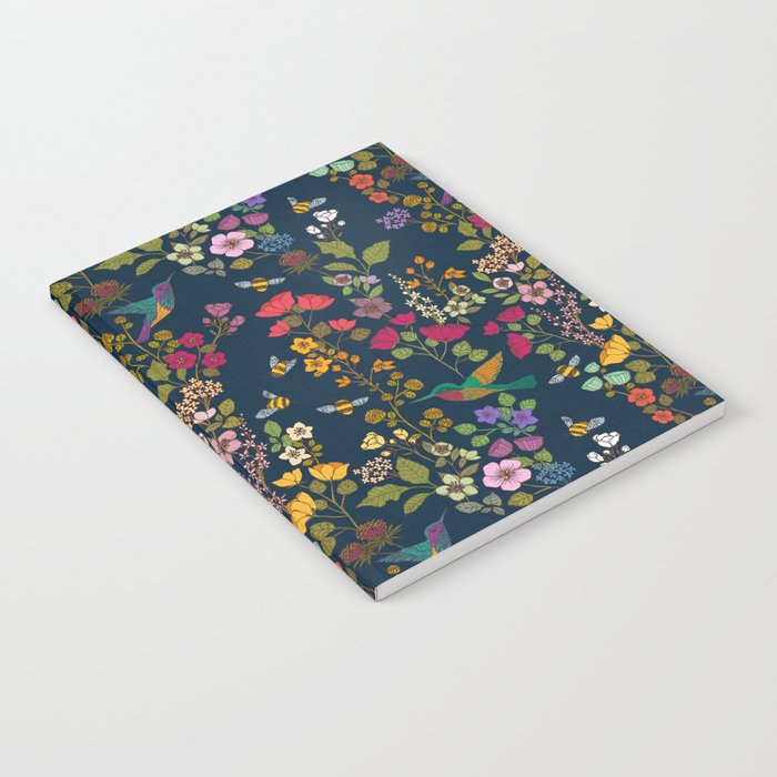 Hummingbirds and Bees {Deep Blue} Notebook Gallery Image 2