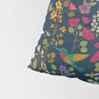 Hummingbirds and Bees {Deep Blue} Pillow Sham Gallery Image 4
