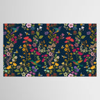 Hummingbirds and Bees {Deep Blue} Tablecloth Gallery Image 2