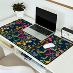 Hummingbirds and Bees {Deep Blue} Desk Mat Gallery Image 2