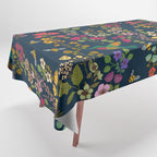Hummingbirds and Bees {Deep Blue} Tablecloth Gallery Image 1