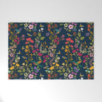 Hummingbirds and Bees {Deep Blue} Welcome Mat Gallery Image 1