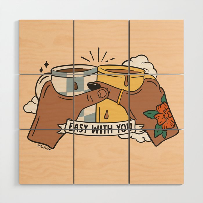 EASY WITH YOU (DARK) Wood Wall Art Gallery Image 1