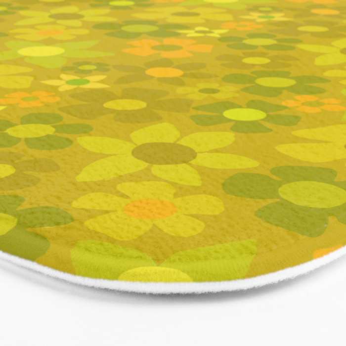 retro floral by surfy birdy Bath Mat Gallery Image 3