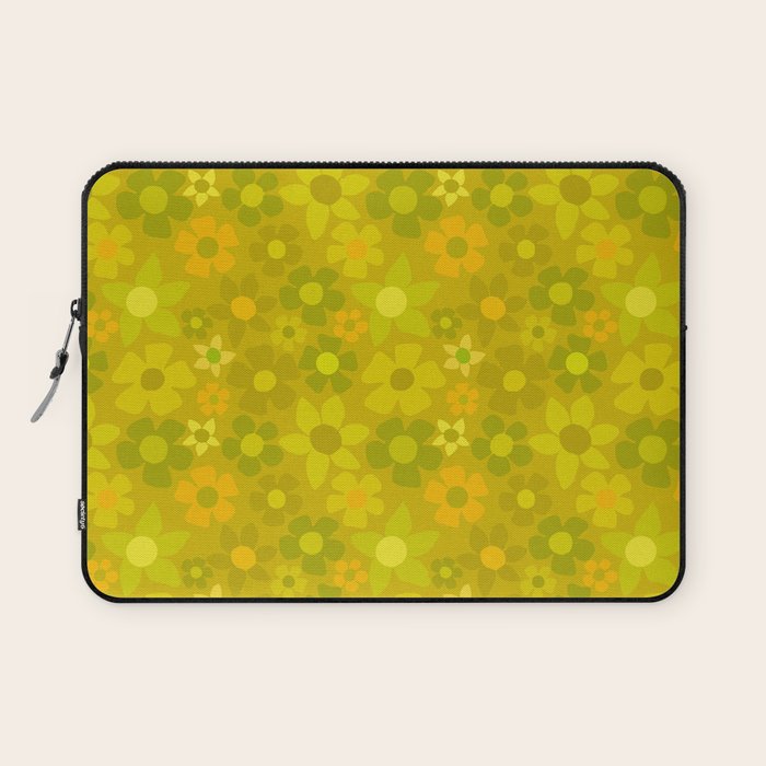 retro floral by surfy birdy Laptop Sleeve Gallery Image 1