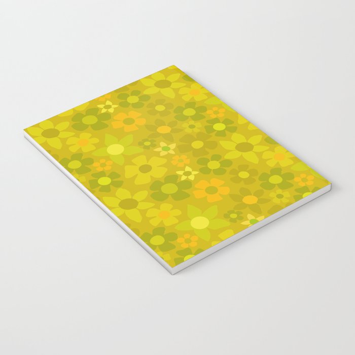 retro floral by surfy birdy Notebook Gallery Image 3