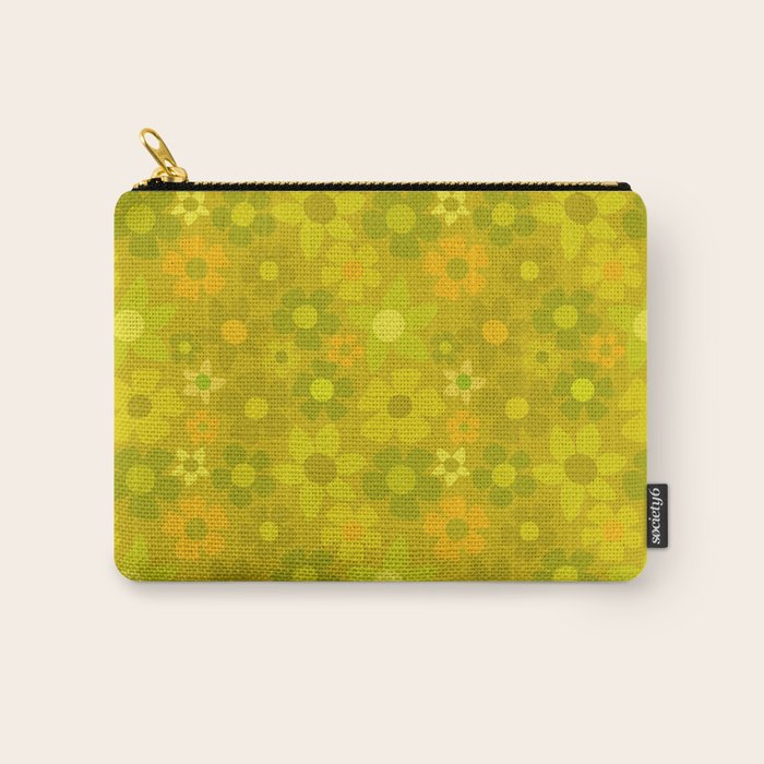 retro floral by surfy birdy Carry All Pouch Gallery Image 1