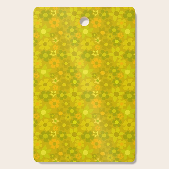 retro floral by surfy birdy Cutting Board Gallery Image 1