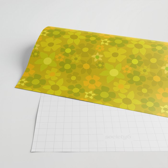 retro floral by surfy birdy Wrapping Paper Gallery Image 2