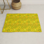 retro floral by surfy birdy Rug Gallery Image 1
