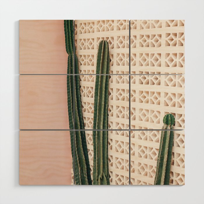 Cactus California Wood Wall Art Gallery Image 1