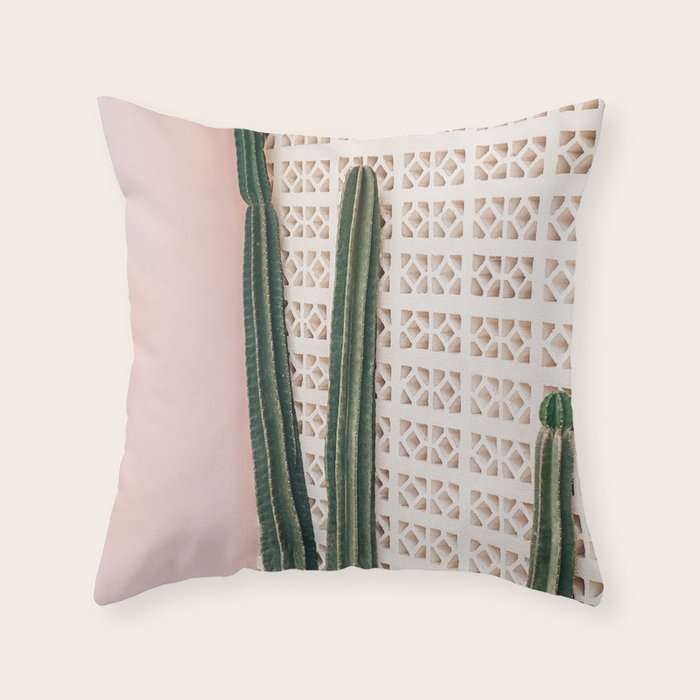 Cactus California Throw Pillow Gallery Image 1