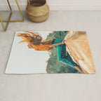 Live Free, Freedowm Woman Empower Painting, Fashion Female Human Rights Rug Gallery Image 1