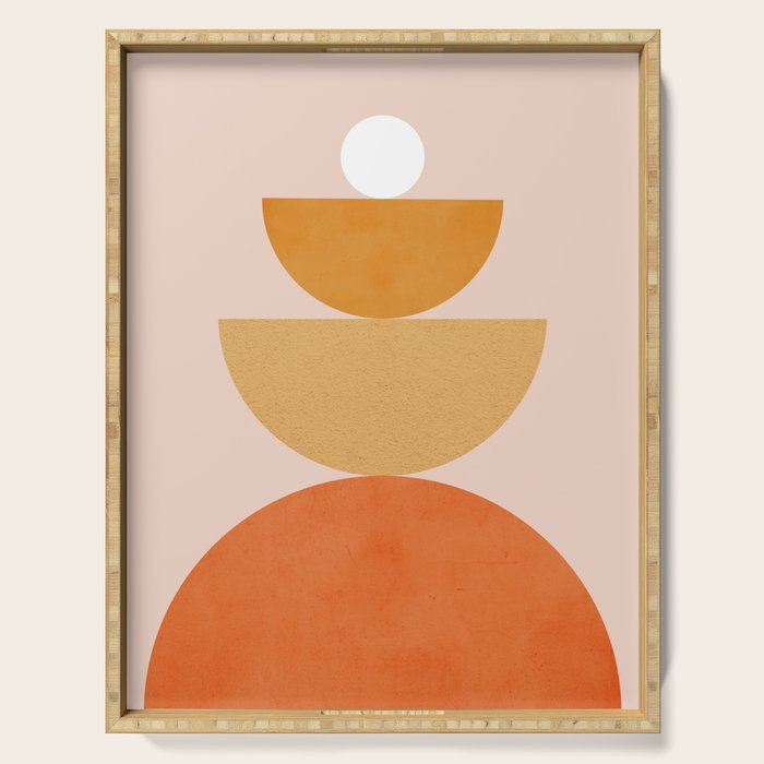 Abstraction Circles Balance Modern Minimalism 007 Serving Tray Gallery Image 1