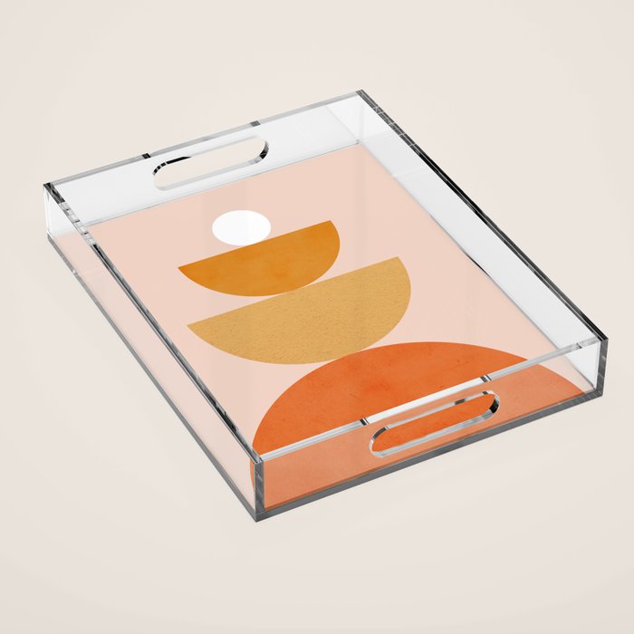 Abstraction Circles Balance Modern Minimalism 007 Acrylic Tray Gallery Image 1