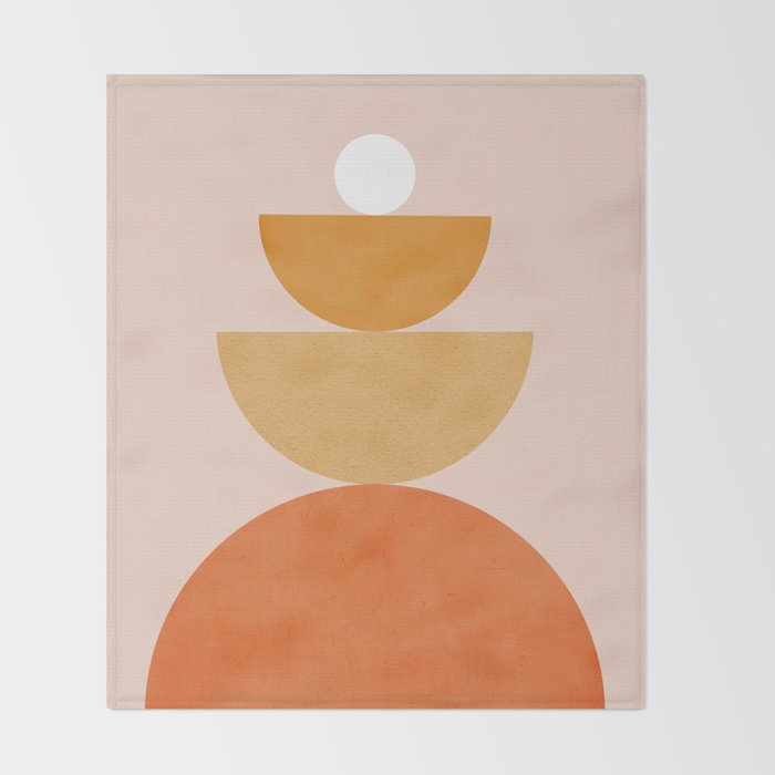 Abstraction Circles Balance Modern Minimalism 007 Throw Blanket Gallery Image 2