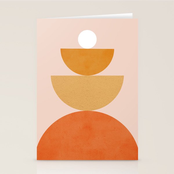 Abstraction Circles Balance Modern Minimalism 007 Stationery Card Gallery Image 2
