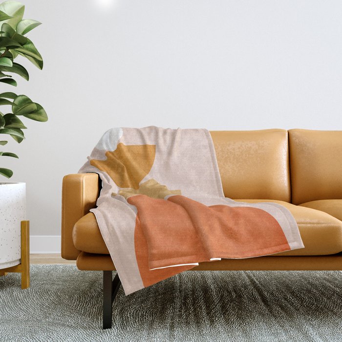 Abstraction Circles Balance Modern Minimalism 007 Throw Blanket Gallery Image 1
