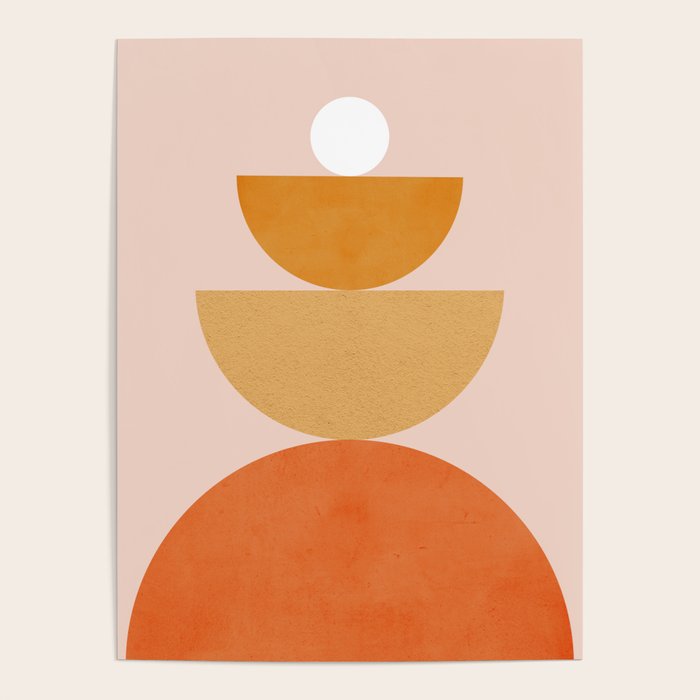 Abstraction Circles Balance Modern Minimalism 007 Poster Gallery Image 4