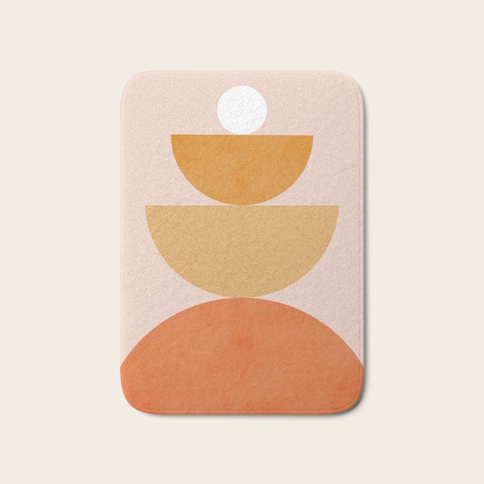 Abstraction Circles Balance Modern Minimalism 007 Bath Mat Gallery Image 1