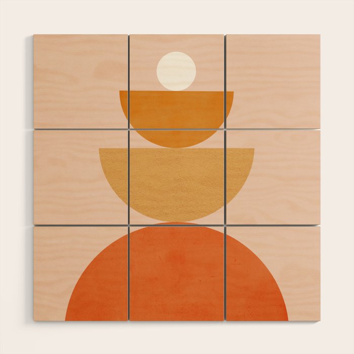 Abstraction Circles Balance Modern Minimalism 007 Wood Wall Art Gallery Image 1