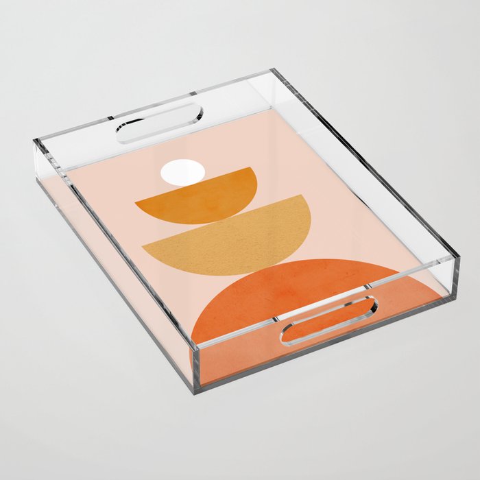 Abstraction Circles Balance Modern Minimalism 007 Acrylic Tray Gallery Image 1