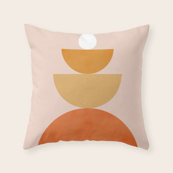 Abstraction Circles Balance Modern Minimalism 007 Throw Pillow Gallery Image 6
