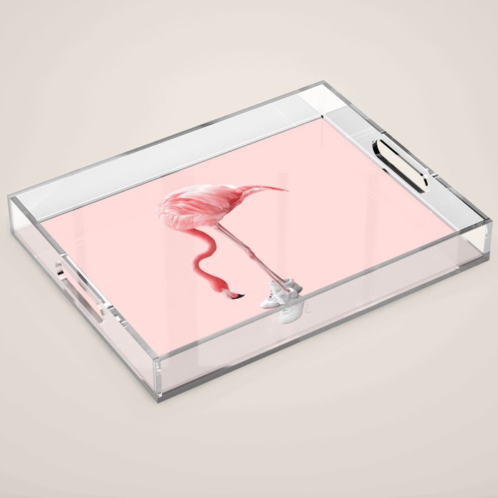 SNEAKER FLAMINGO Acrylic Tray Gallery Image 1