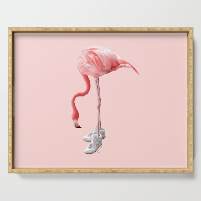 SNEAKER FLAMINGO Serving Tray Gallery Image 1