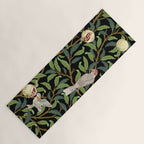 William Morris Enchanted Bird & Pomegranate Black Botanical Yoga Mat Gallery Image 1