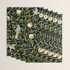 William Morris Enchanted Bird & Pomegranate Black Botanical Wrapping Paper Gallery Image 3