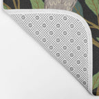 William Morris Enchanted Bird & Pomegranate Black Botanical Bath Mat Gallery Image 2