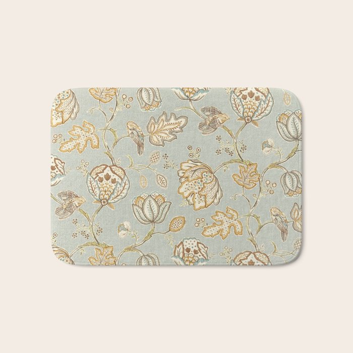 William Morris Vintage Theodosia Grey Pattern  Bath Mat Gallery Image 1
