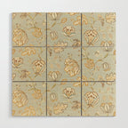 William Morris Vintage Theodosia Grey Pattern  Wood Wall Art Gallery Image 1