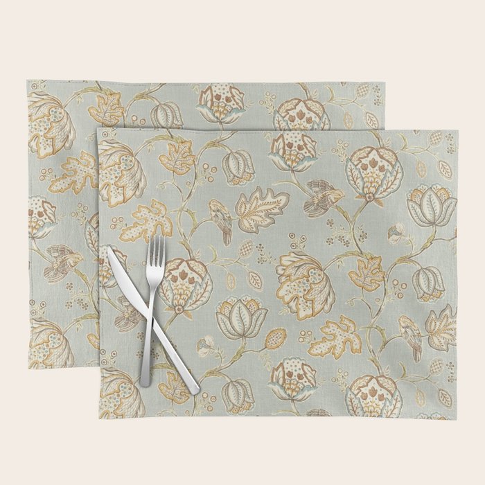 William Morris Vintage Theodosia Grey Pattern  Placemat Gallery Image 1