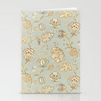 William Morris Vintage Theodosia Grey Pattern  Stationery Card Gallery Image 2