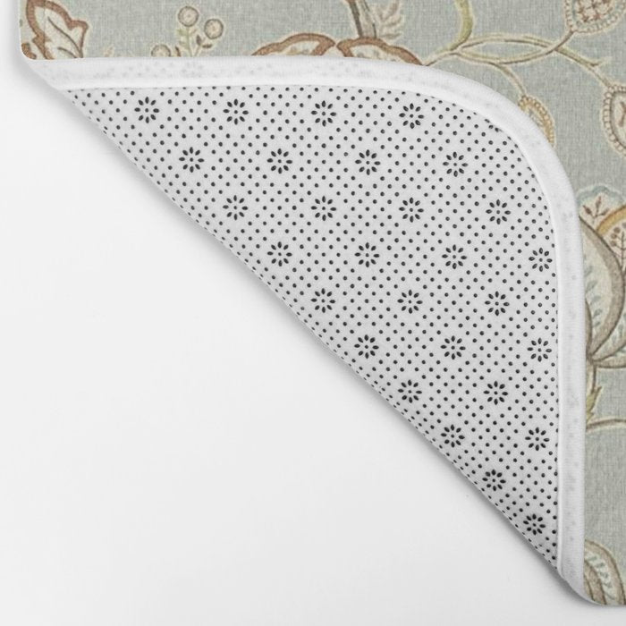 William Morris Vintage Theodosia Grey Pattern  Bath Mat Gallery Image 2