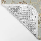 William Morris Vintage Theodosia Grey Pattern  Bath Mat Gallery Image 2