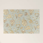 William Morris Vintage Theodosia Grey Pattern  Welcome Mat Gallery Image 1