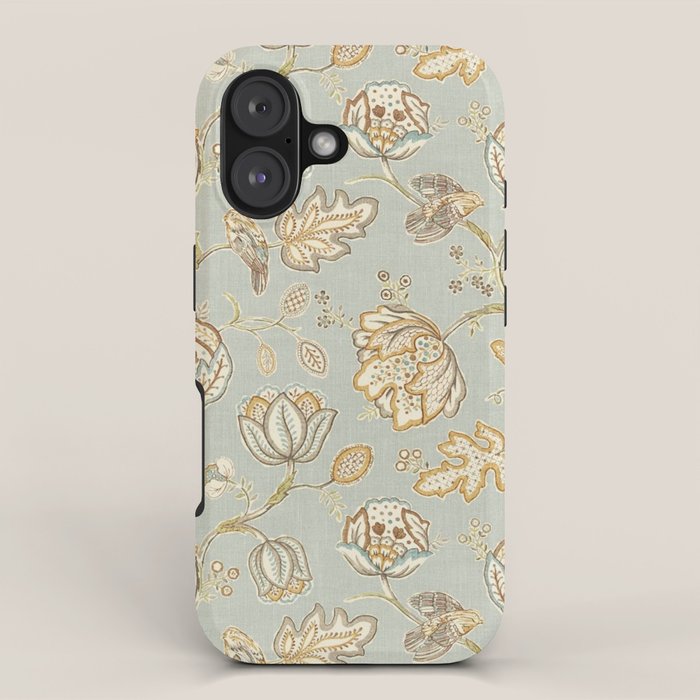 William Morris Vintage Theodosia Grey Pattern  iPhone Case Gallery Image 1