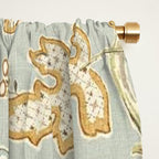 William Morris Vintage Theodosia Grey Pattern  Window Curtain Gallery Image 2