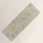 William Morris Vintage Theodosia Grey Pattern  Yoga Mat Gallery Image 1