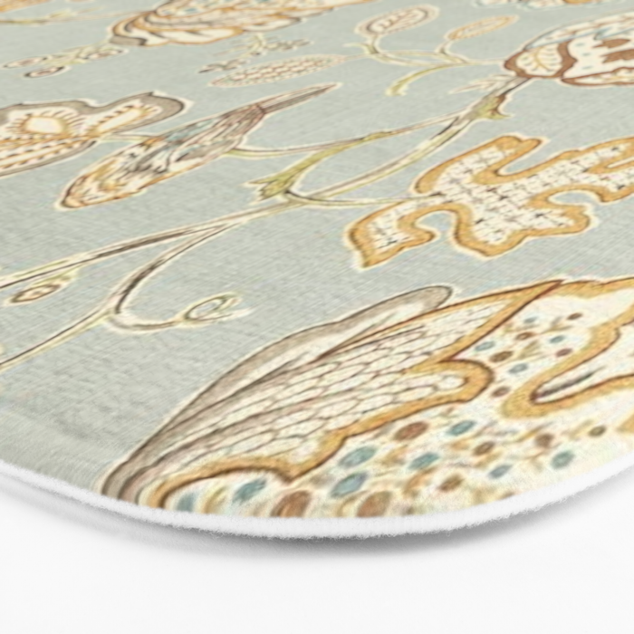 William Morris Vintage Theodosia Grey Pattern  Bath Mat Gallery Image 3