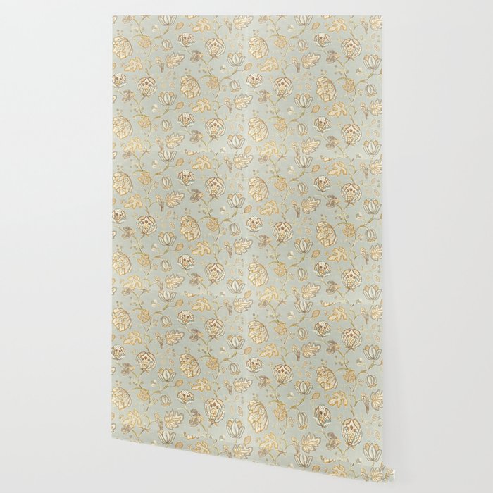 William Morris Vintage Theodosia Grey Pattern  Wallpaper Gallery Image 2